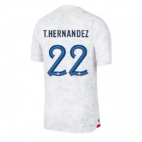 Koszulka piłkarska Francja Theo Hernandez #22 Strój wyjazdowy MŚ 2022 tanio Krótki Rękaw